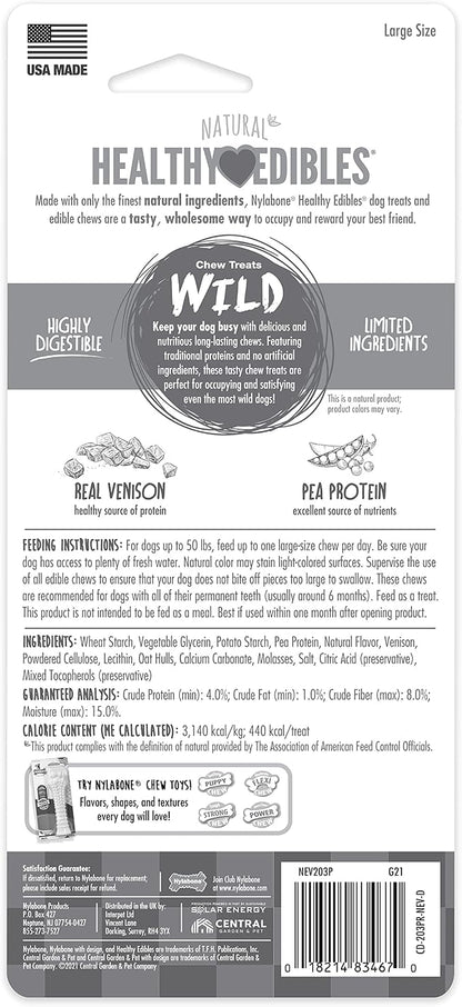 Nylabone Healthy Edibles WILD Natural Longer-Lasting Chew Treats, Venison Flavor - Image 8