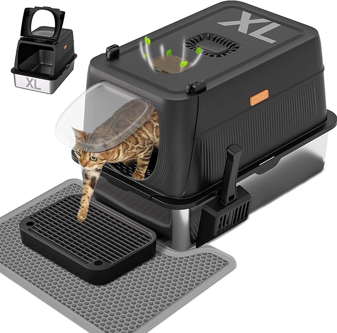 Anywish Stainless Steel Cat Litter Box by Unknown