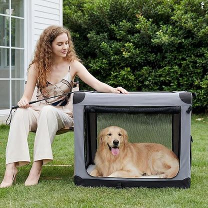 Dog Travel Crate 24 Inch, Portable Soft-Sided Travel Carriers - Image 6