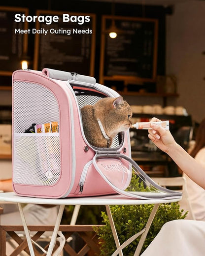 Pecute Cat Backpack Carrier, Large Space Cat Bubble Backpack, Breathable Cat - Image 7