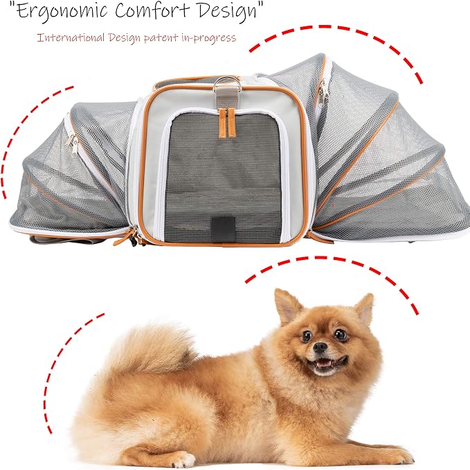Airline Approved Pet Carrier Backpack Under seat, Soft Unique Dog Purse Travel - Image 3