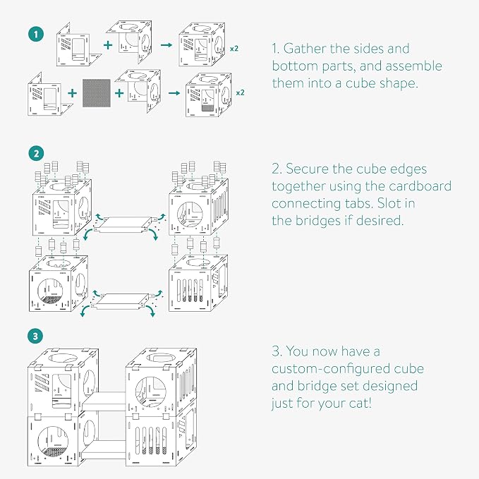 Navaris Modular Cardboard Cat House - Image 4