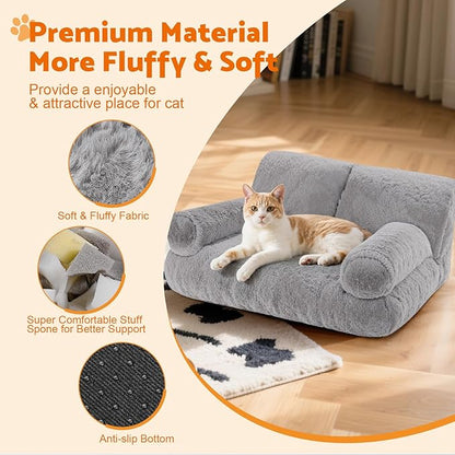 Gimars Upgrade Large Cat Bed for Indoor Cats -Added 10% More Stuff Sponge - Image 4