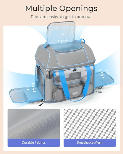 Expandable Cat Dog Carrier: NOBLE DUCK Soft-Sided Pet Carrier Airline Approved - Image 3