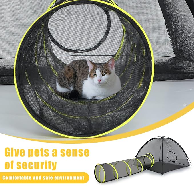 Outdoor Cat Enclosures Indoor, Portable Mesh Tent, Playhouse - Image 6
