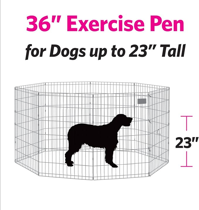 MidWest Homes for Pets Folding Metal Dog Exercise Pen, Indoor/Outdoor Playpen - Image 7