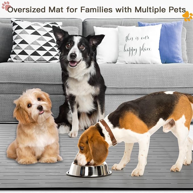 Largest Dog Food Mat, 39.5"x29.5" Silicone Dog and Cat Mat - Image 5