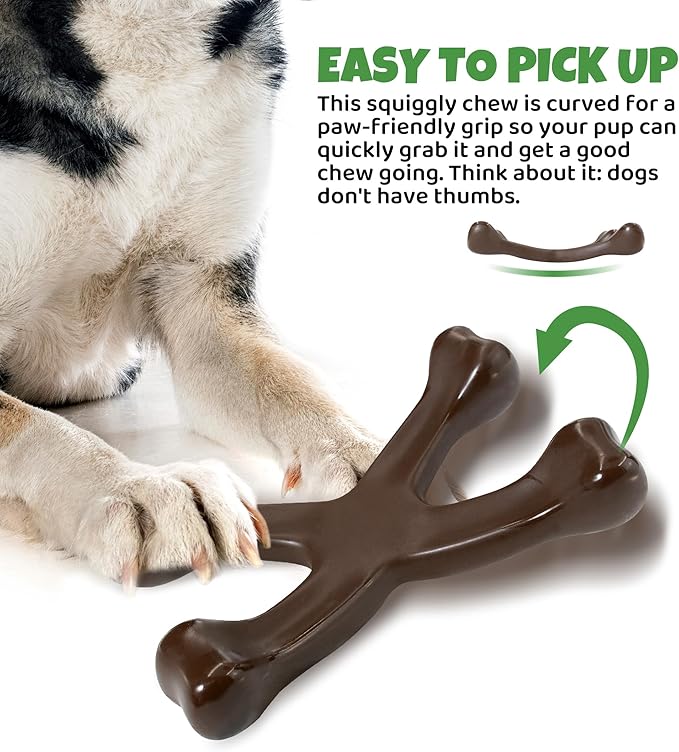 Tough Dog Chew Toy for Aggressive Chewers, Indestructible Beef Flavor Nylon Bone - Image 3