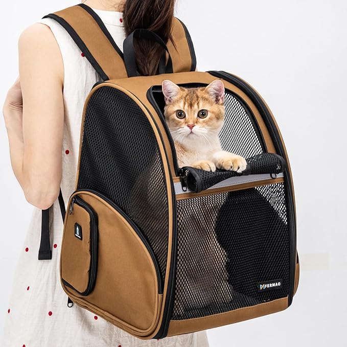 Cat Backpack Carrier for Small Dogs and Medium cat Puppy Kitten Bunny Pet - Image 4