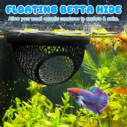 Floating Betta Hide & Shrimp Cave – 3D Printed Aquarium Decor, Feeding Ring & - Image 5