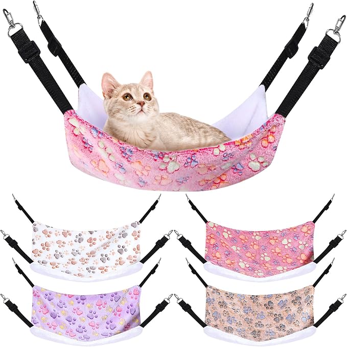 Geelin 4 Pcs Cat Hammock for Cage Hanging Soft Pet Hammock Bed by Geelin
