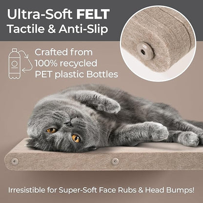 Wall Mounted Cat Perch Long Shelf by Pryde Pets - Image 2