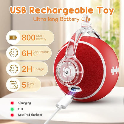Interactive Cat Toys for Indoor Cats, 3 Modes Electric Moving Cat Ball - Image 4