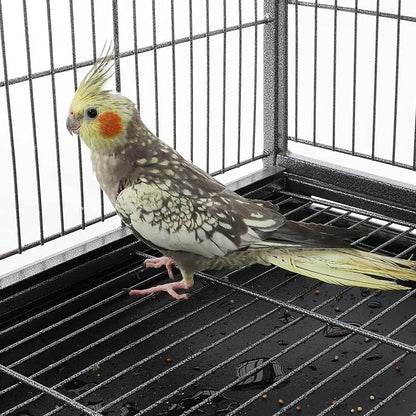 Topeakmart Wrought Iron Large Flight Parrot Bird Cage - Image 5