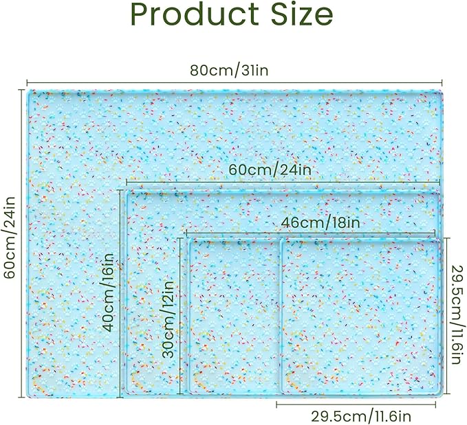 Ptlom Dog Food Mat Anti-Slip Dog Bowl Mats - Image 2