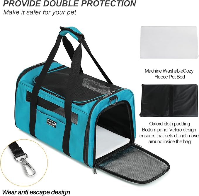 Airline Approved Dog Carrier. Cat Soft-Sided Carriers, Small Dog Travel Carriers - Image 4