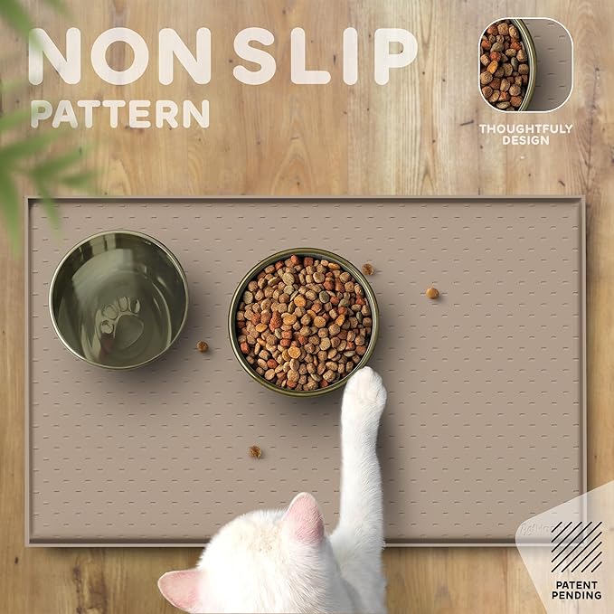 Dog Food Mat - 28x18 Raised Edges Dogs Mat - Image 4