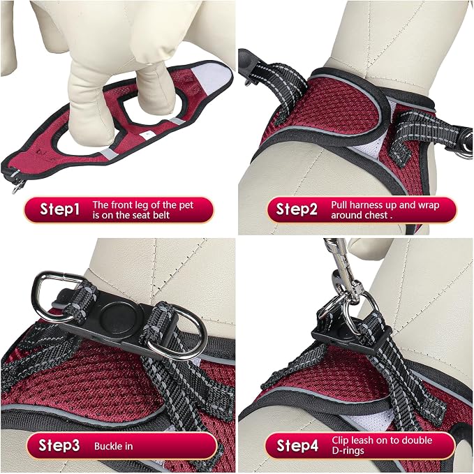YIMEIS Dog Harness and Leash Set, No Pull Soft Mesh Pet Harness, Reflective - Image 3