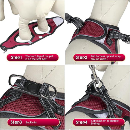 YIMEIS Dog Harness and Leash Set, No Pull Soft Mesh Pet Harness, Reflective - Image 3