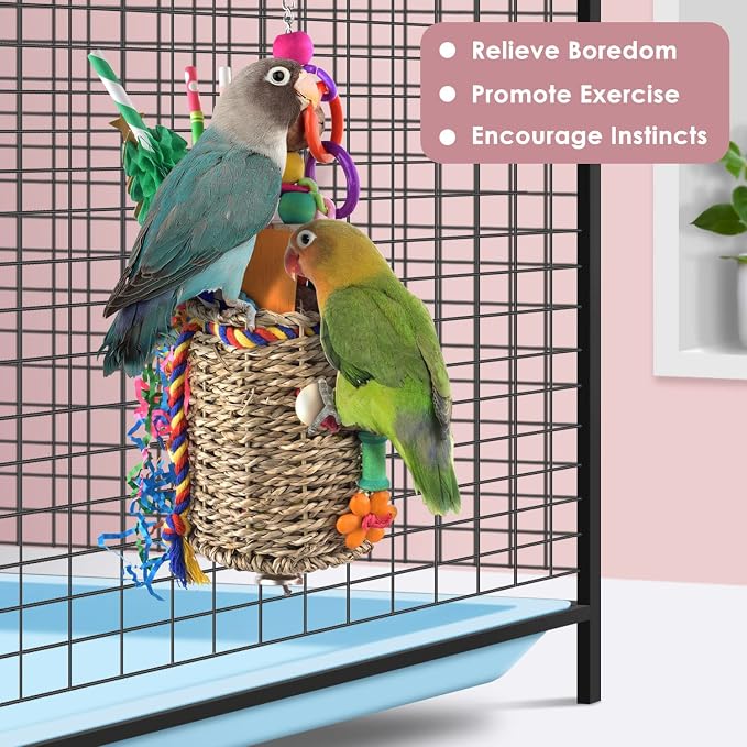 KATUMO Bird Toys, Parrot Grass Basket and Shredding Foraging - Image 6