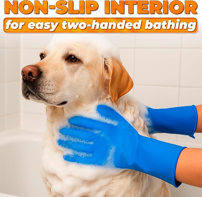 Cat & Dog Washing Gloves for Bathing – 2-in-1 Design Dog Scrubbing Gloves for - Image 8