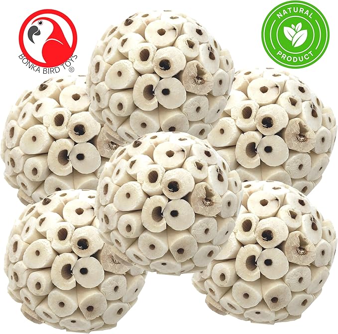Bonka Bird Toys 2117 Pk6 Sola Atta Balls Foot Talon Craft Part Parrot Bird Toys - Image 2