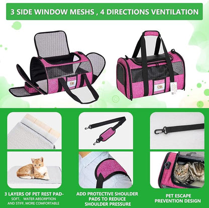 20 Inch Large Cat Carrier for Cats Up to 25 lbs, Extra Large Soft Sided Dog - Image 4