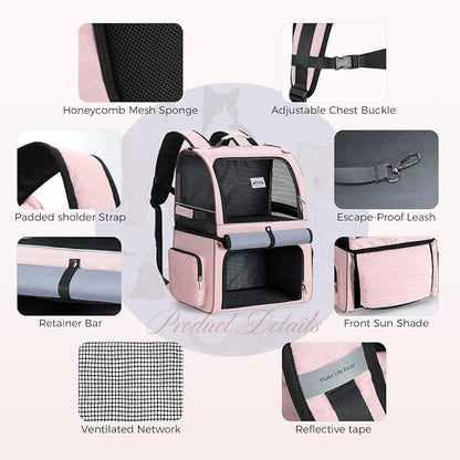 Lekebobor Double Cat Backpack Carrier - Image 7