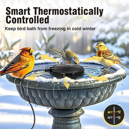 Bird Bath Heater for Outdoors in Winter, 120W Birdbath Heaters for Outdoor Bird - Image 3