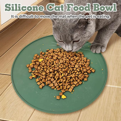 BNOSDM Silicone Cat Feeding Mat 2 Pack Dog Bowl Mats Pet Silicone Food Mat - Image 5