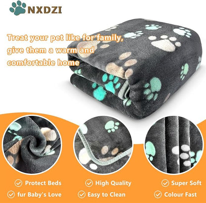 Dog Blankets for Large Dogs, Soft Fluffy Flannel Pet Blanket Mat Cover for Bed - Image 2