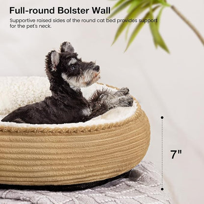 Love's cabin Round Donut Cat and Dog Cushion Bed, 25in Pet Bed - Image 5