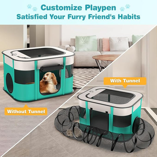 Upgrade Outdoor Cat Enclosure, Outdoor Cat Playpen Enclosed, Portable Catio Cat - Image 2