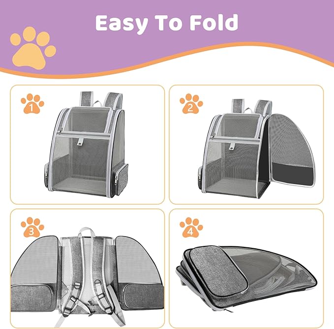 Cat Backpack Carrier Large Pet Backpack - Image 5