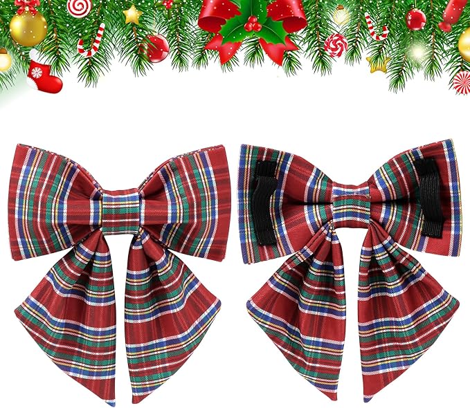 Christmas Plaid Dog Collar - Image 3