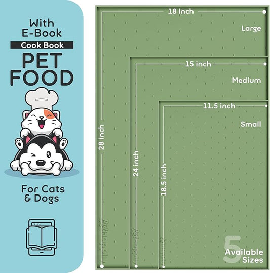 Dog Food Mat - 28x18 Raised Edges Dogs Mat - Image 2
