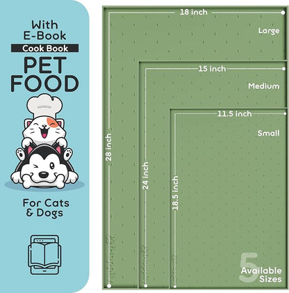 Dog Food Mat - 24x15 Raised Edges Dogs Mat - Image 2