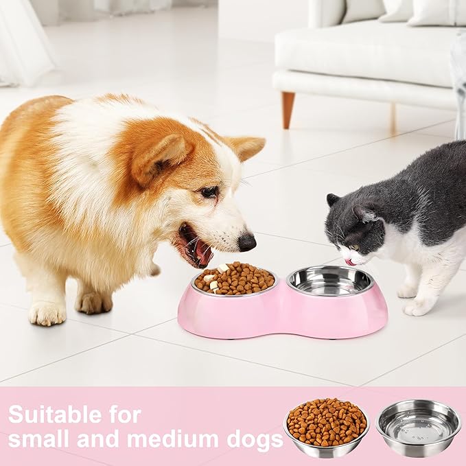 Stainless Steel Dog Bowls Set – Dual Non-Slip Pet Dishes - Image 3