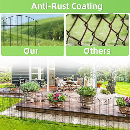 Decorative Garden Fence 24in x20ft, 10 Pack No Dig Fence Animal Barrier - Image 7