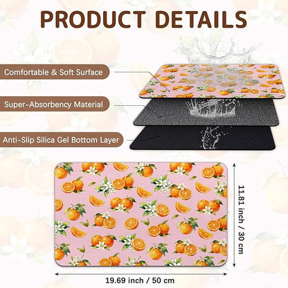 Dog Food Mat for Bowls, Absorbent Quick Dry Dog Cat Mats for Food and Water - Image 2
