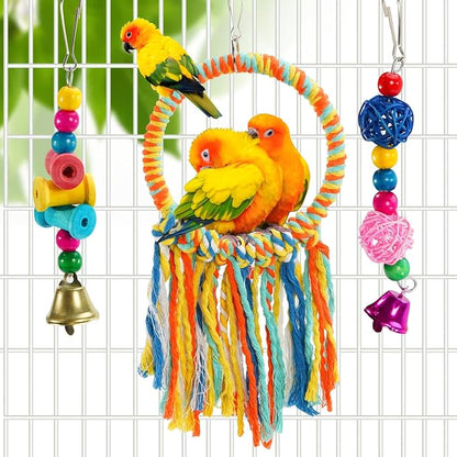 Bird Swing Toys, Parakeet Toys Natural Birds Toys Bird Cage Accessories - Image 7