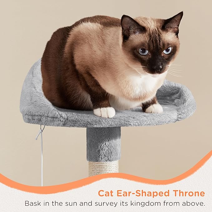Yaheetech 57in Multi-Level Cat Tree Tower - Image 8