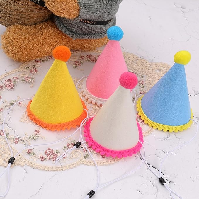 10 Pcs Dog Birthday Hat Set for Small Medium Dogs Cat Puppies, Mini Party Hat - Image 6