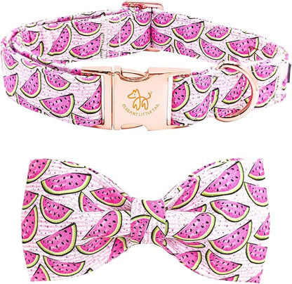 Elegant little tail Dog Collar, Watermelon Print Pet Collar Summer Dog Collar by Elegantlittletail