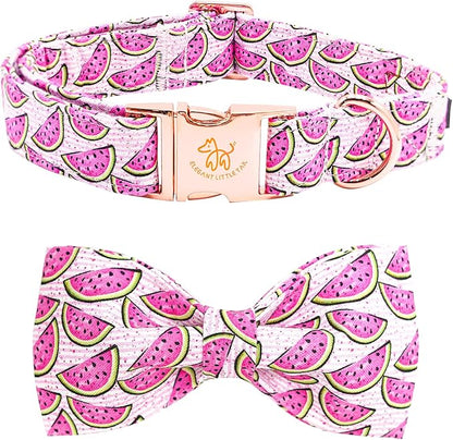 Elegant little tail Dog Collar, Watermelon Print Pet Collar Summer Dog Collar by Elegantlittletail