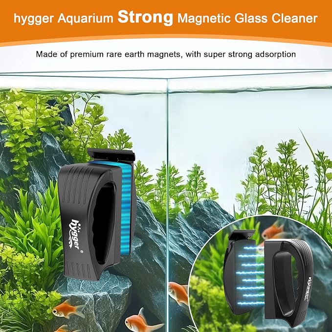 hygger Aquarium Strong Magnetic Glass Cleaner, Professional Fish Tank Algae - Image 2
