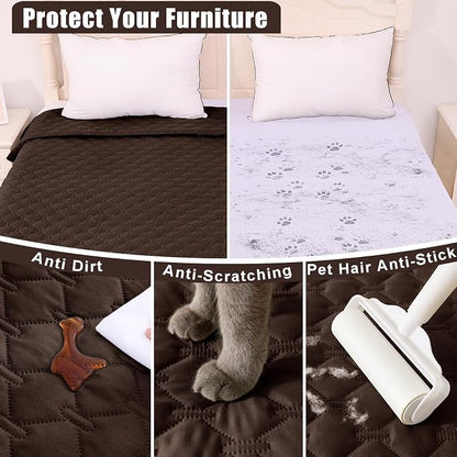 Smiry Waterproof Dog Bed Cover Blanket, Soft Reversible Pet Blanket, Washable - Image 4