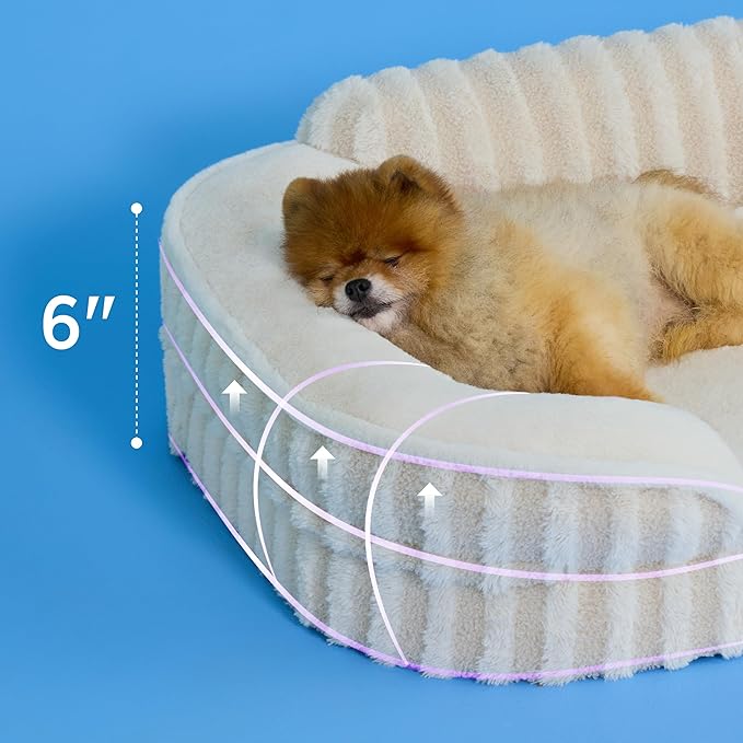 LE SURE Cute Dog Bed for Small Dogs, Orthopedic Waterproof Small Pet Beds - Image 2