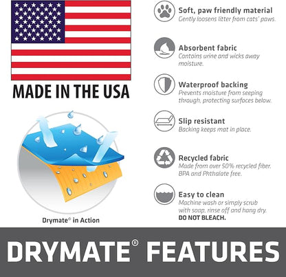 Drymate Cat Litter Box Mat, Litter Trapping Mat, Waterproof, Urine-Proof - Image 7