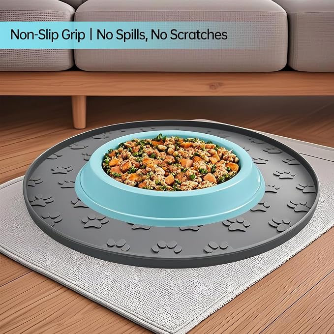 Silicone Dog Food Mat, Silicone Pet Food Mat Cat, Rubber - Image 3